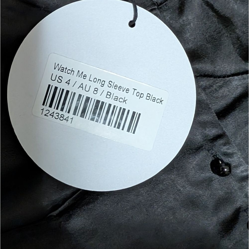 NWT Princess Polly Watch me long sleeve black crop top satin twee Coquette 4 - Picture 5 of 8